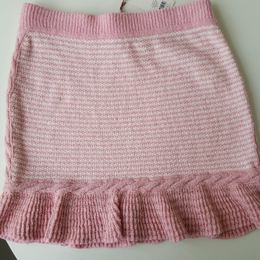 Love Shack Fancy ! Orchid Pink Heiress Mini Skirt - Picture 3 of 11